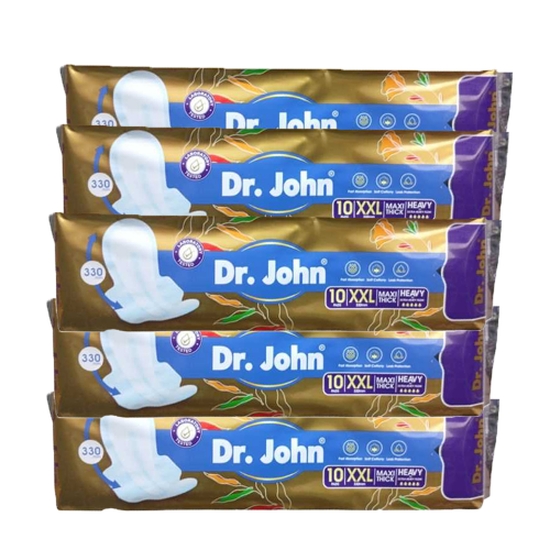 Pack Of 2 Dr John Maxi Thick Sanitary Napkins 10pcs