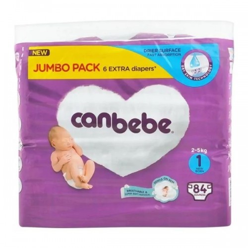 Canbebe Jumbo Pack Size NB 84pcs
