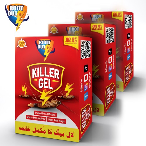 Pack Of 3 Premium Lizard & Cockroach Killer Gel Rootout