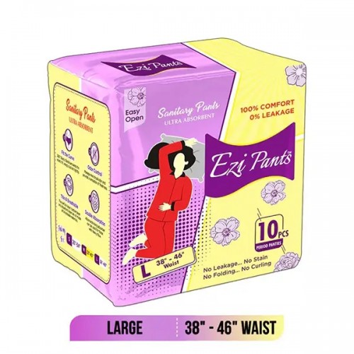 Ezi Pants Sanitary Pants Ultra Absorbent Large 10pcs
