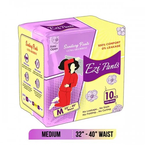Ezi Pants Sanitary Pants Ultra Absorbent Medium 10pcs
