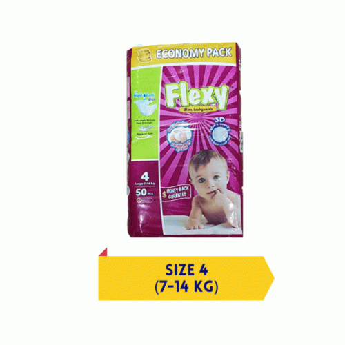 Flexy Baby Daiper Size Large 50 Pcs