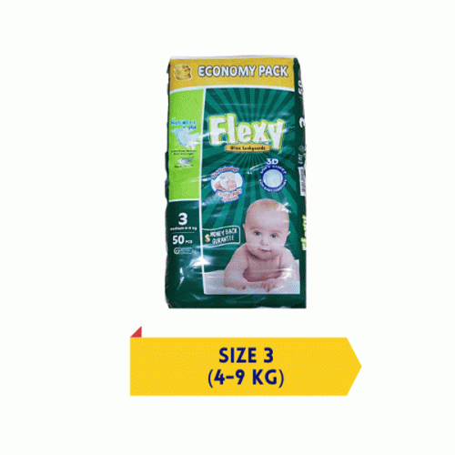 Flexy Baby Daiper Size Medium 50 Pcs