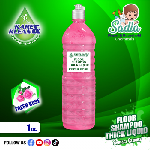 Floor Shampoo Thick Liquid 1Liter Special fresh rose
