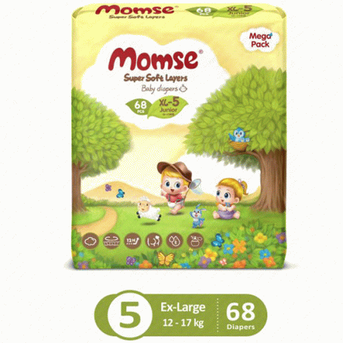 Momse Mega Pack Baby Diaper Size XL5 68pcs