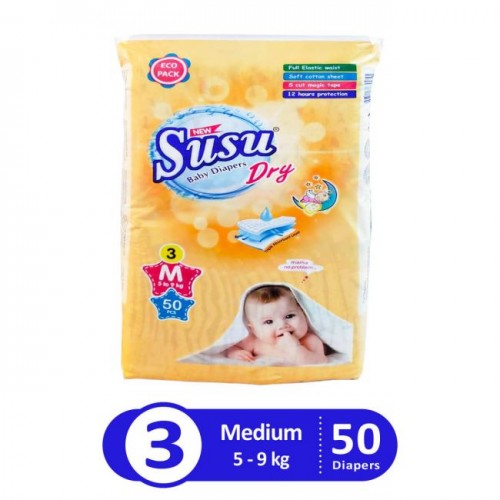 Susu Baby Diaper Size Medium 50pcs