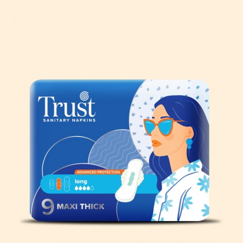 Trust Breathable Maxi Thick Dry Mesh Long 9 Pcs