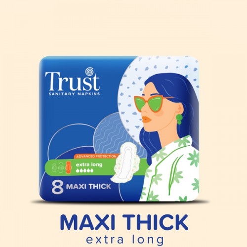 Trust Breathable Maxi Thick Dry Mesh Long 8 Pcs